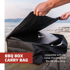 Camp Chef wrap handle close-up illustrating reinforced grip for easier carrying heavy gear