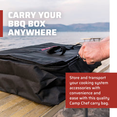 Camp Chef zipper detail demonstrating large EZ Glide zipper for fast opening and secure closure