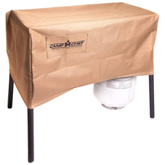 Camp Chef cover front view showing full stove protection and neat fit