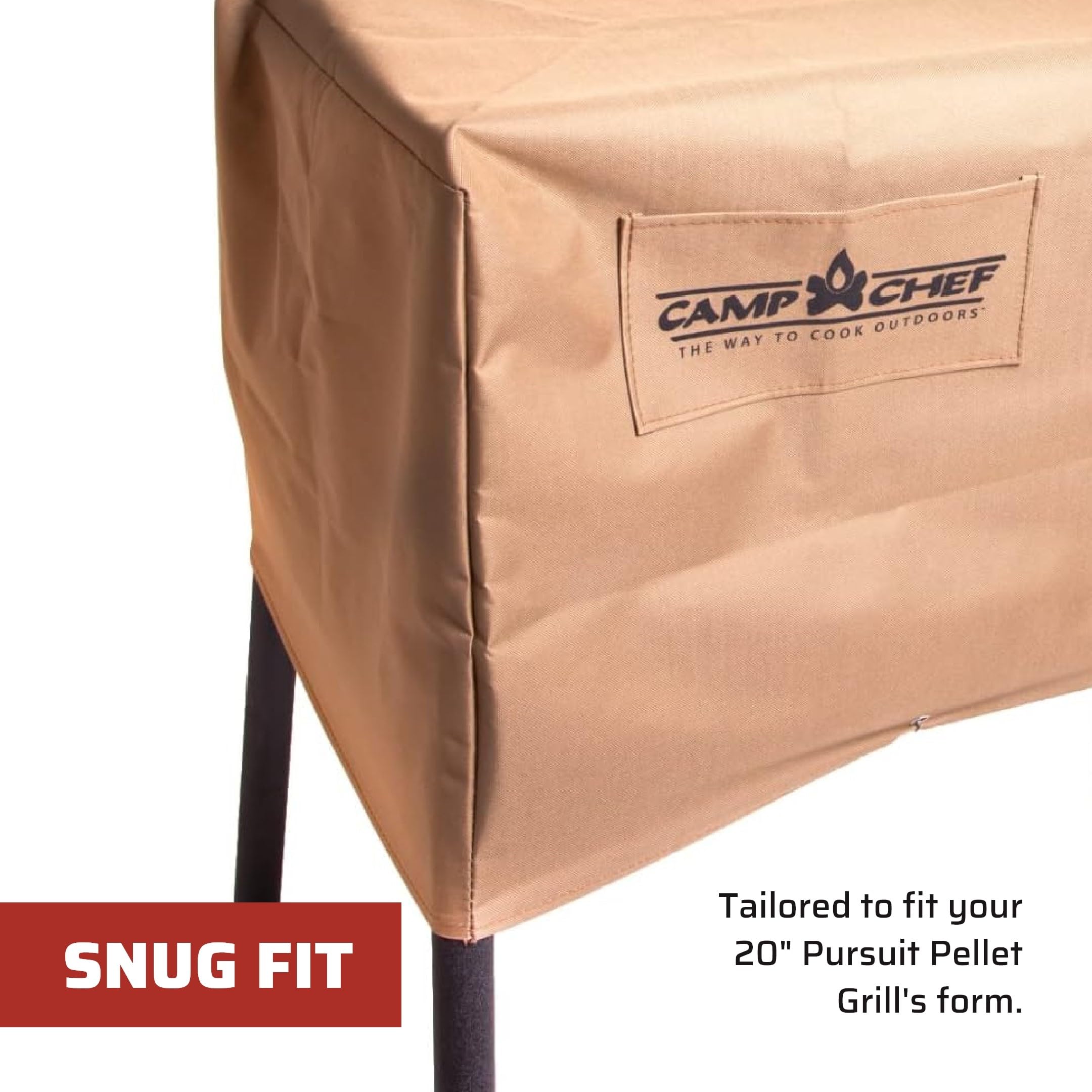 Camp Chef cover beside stove to show correct size and scale for buyers