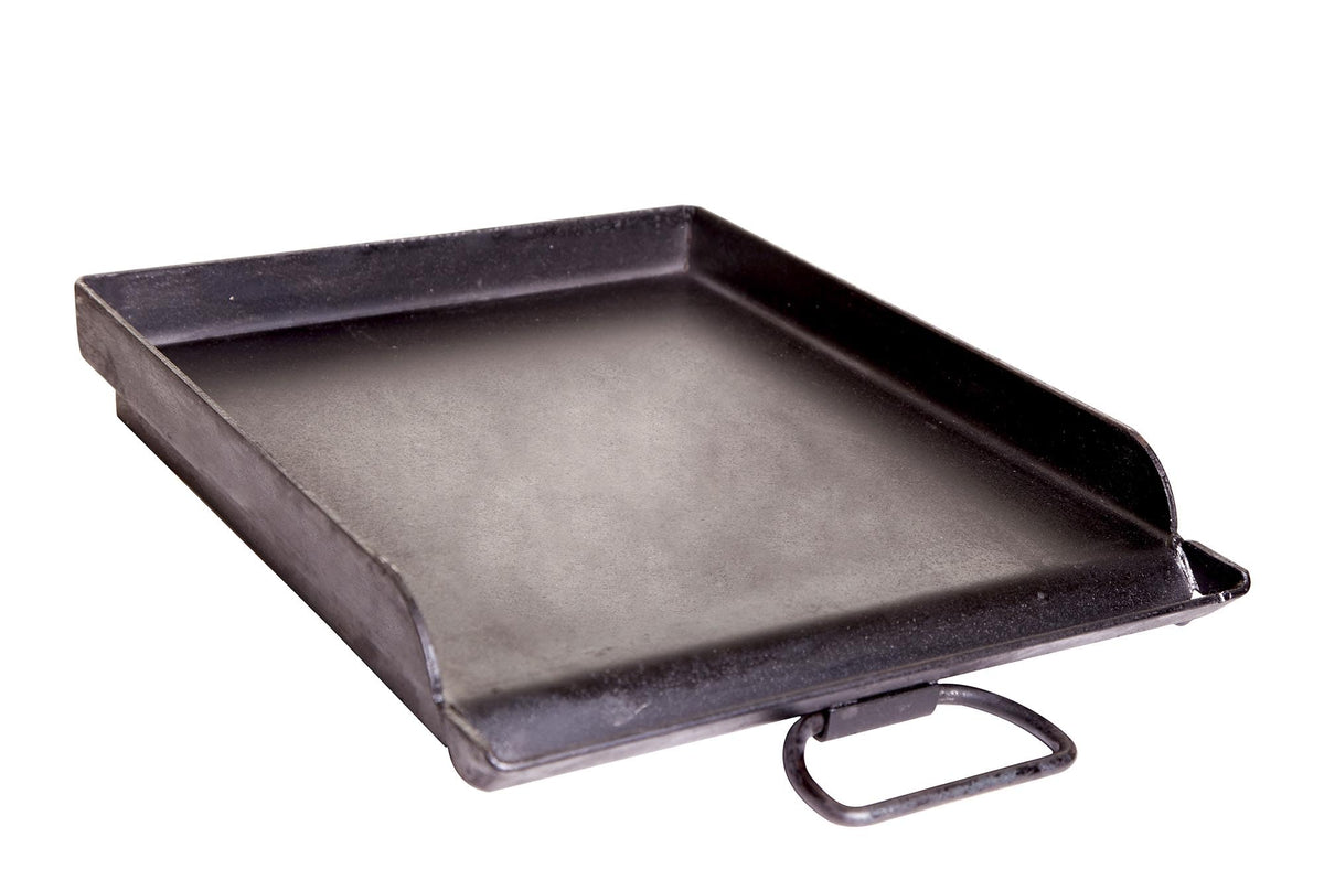 Camp Chef front view showing compact griddle and stable frame for reliable cooking