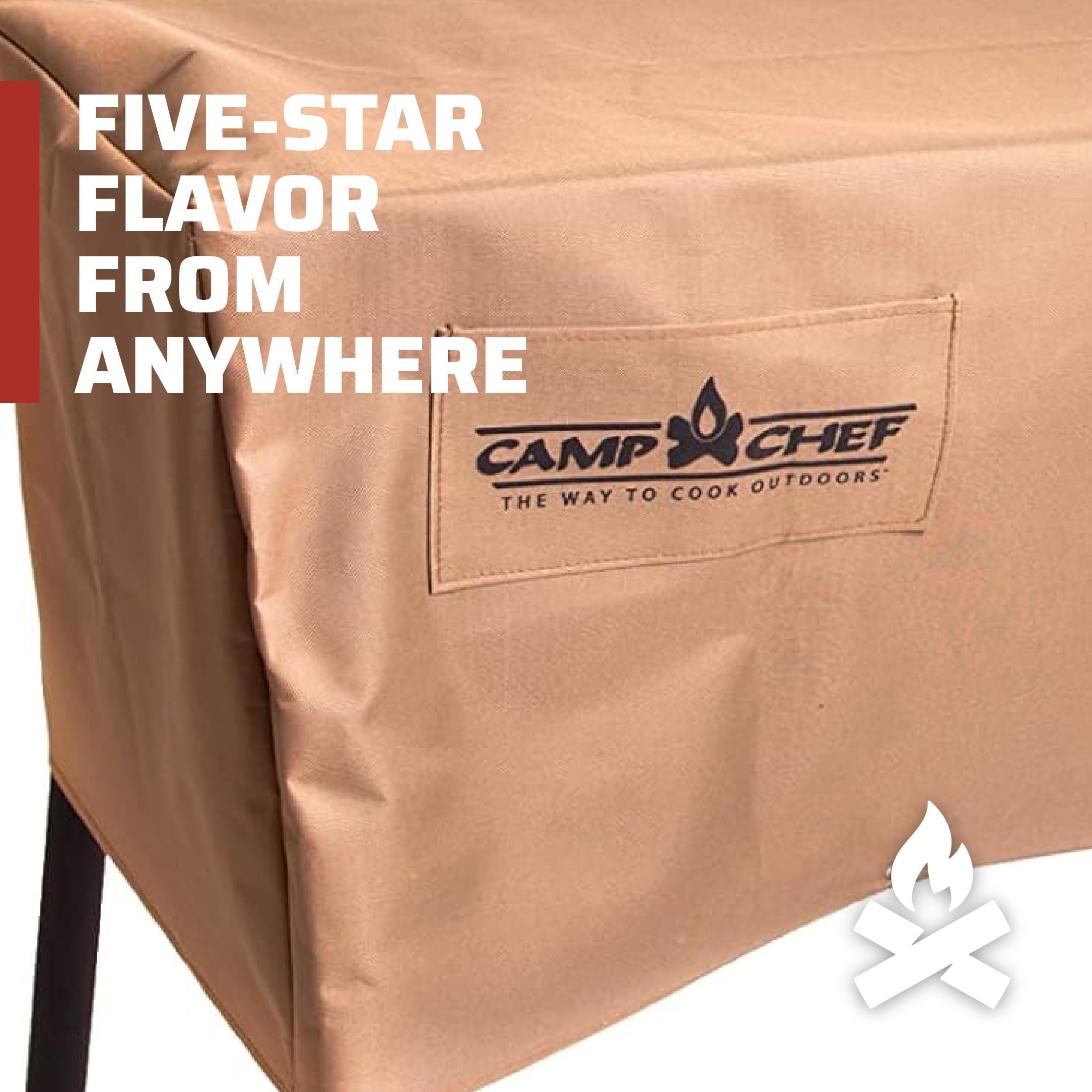 Camp Chef folded cover compact for convenient storage when not used