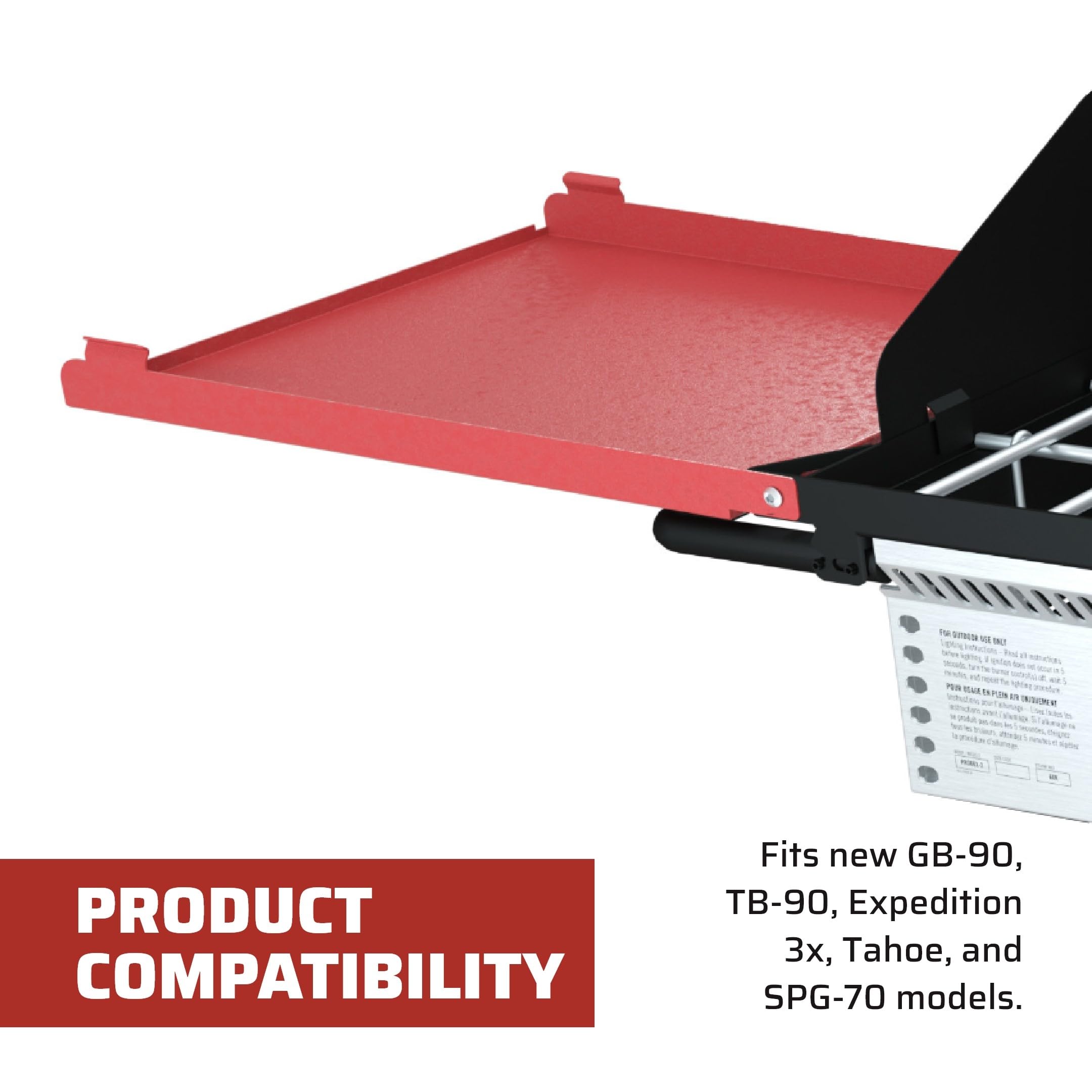 Camp Chef red finish closeup showing texture and durable protection benefit