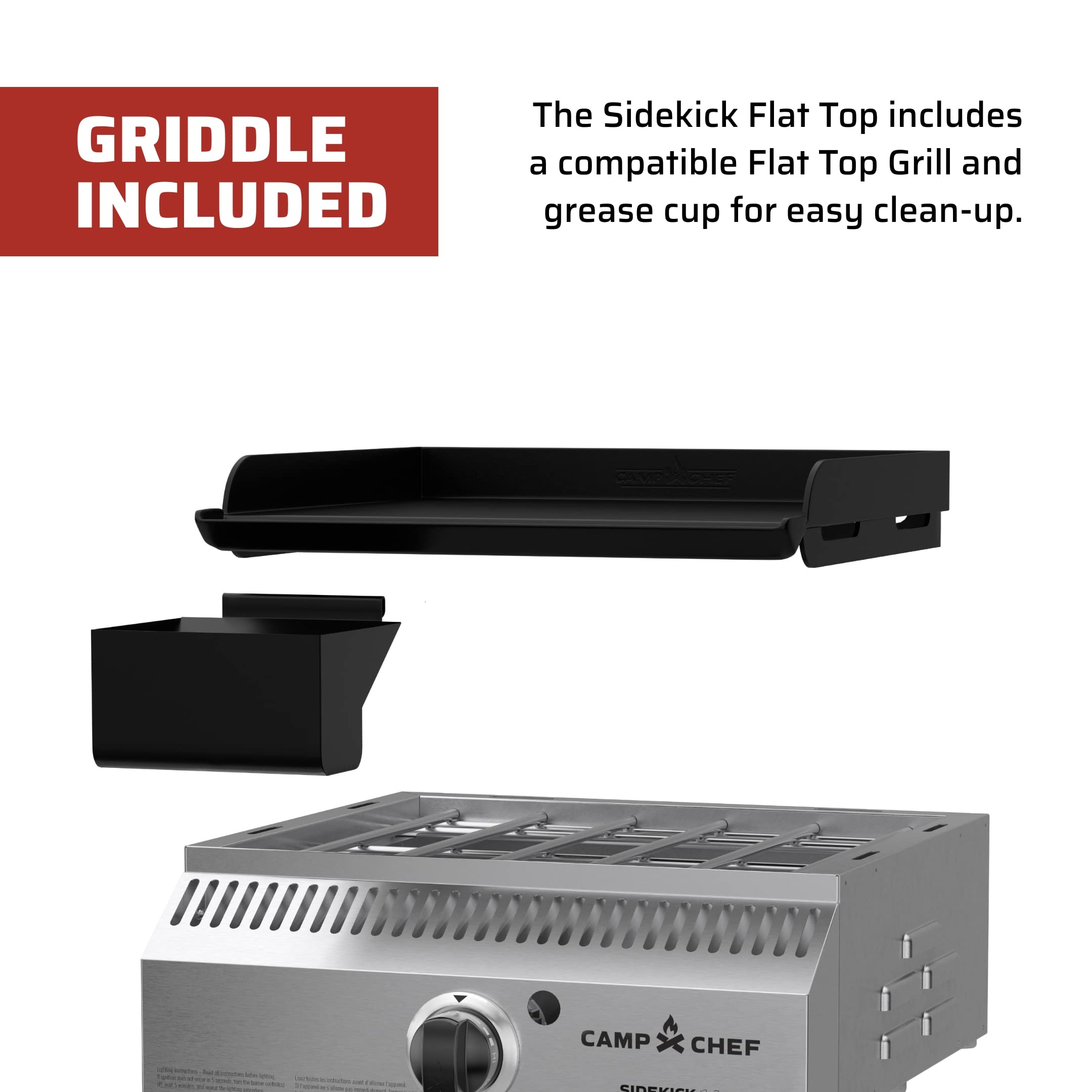 Camp Chef Sidekick in use with breakfast spread demonstrating versatile outdoor cooking