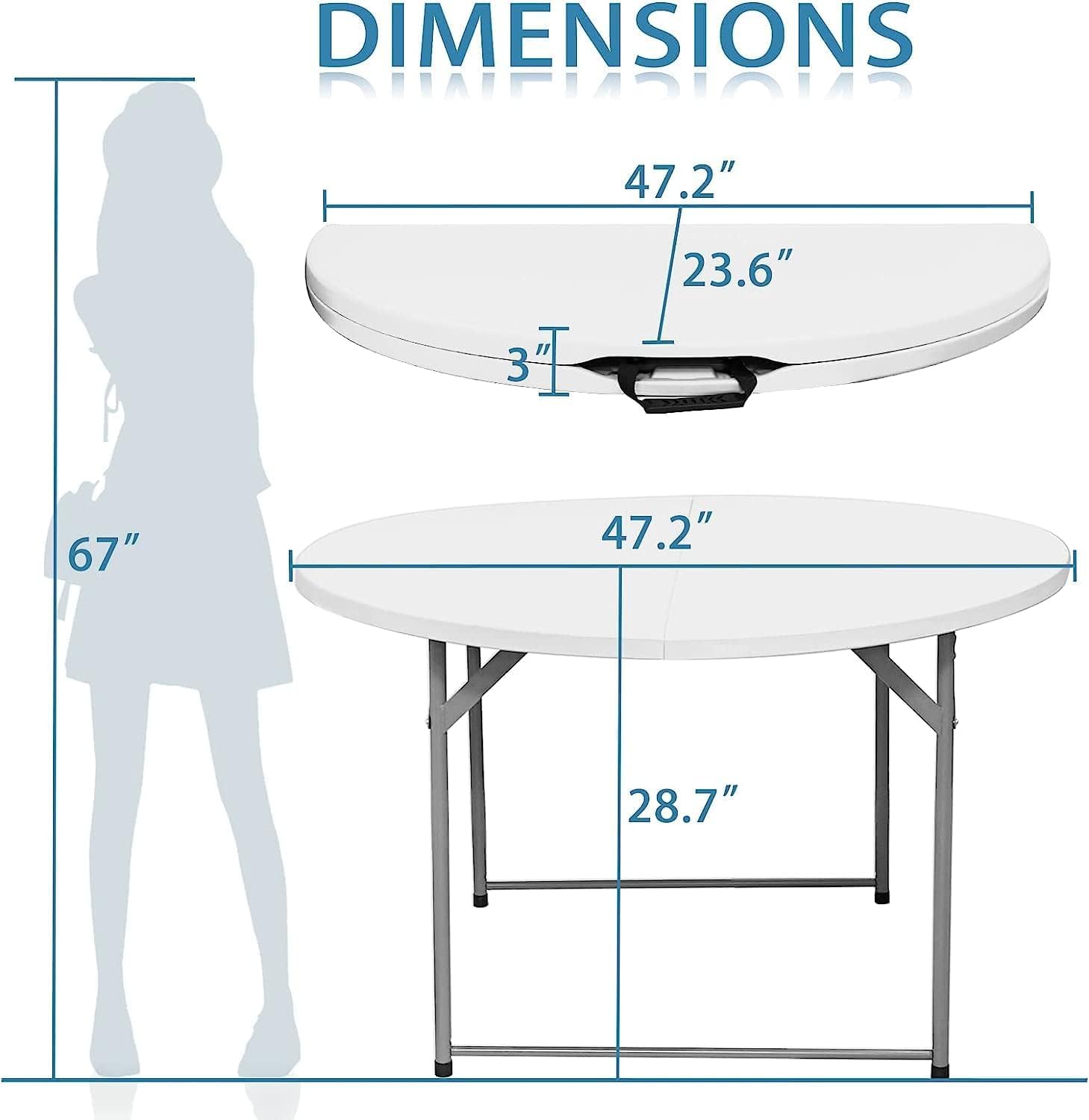 CAMP SOLUTIONS folded table with handle for easy carrying and compact storage