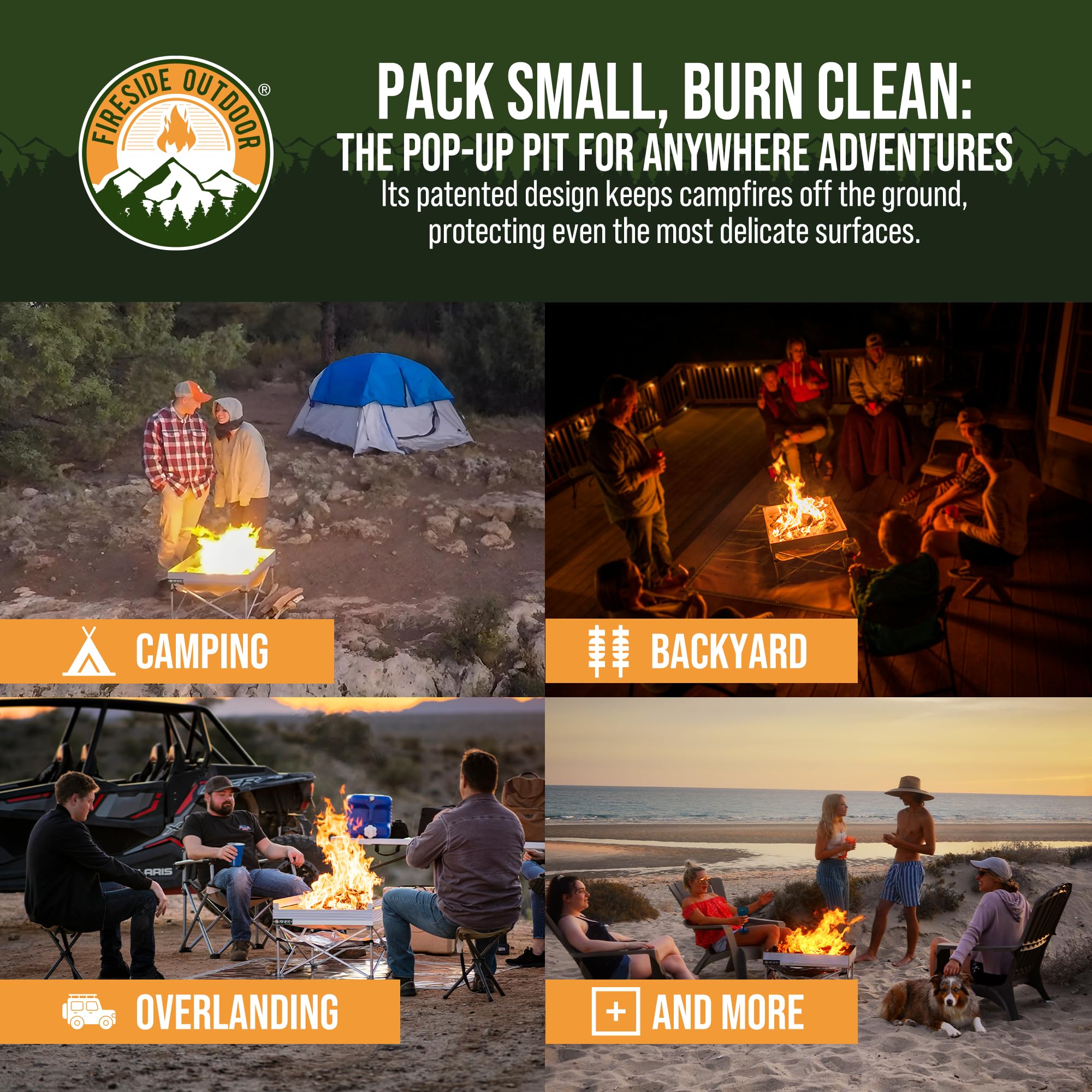 Campfire Defender zipped weather-resistant carry bag for easy transport