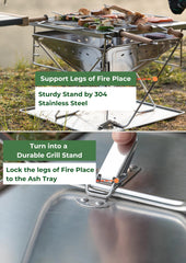 CAMPINGMOON adjustable grill height demonstration for precise heat control while cooking
