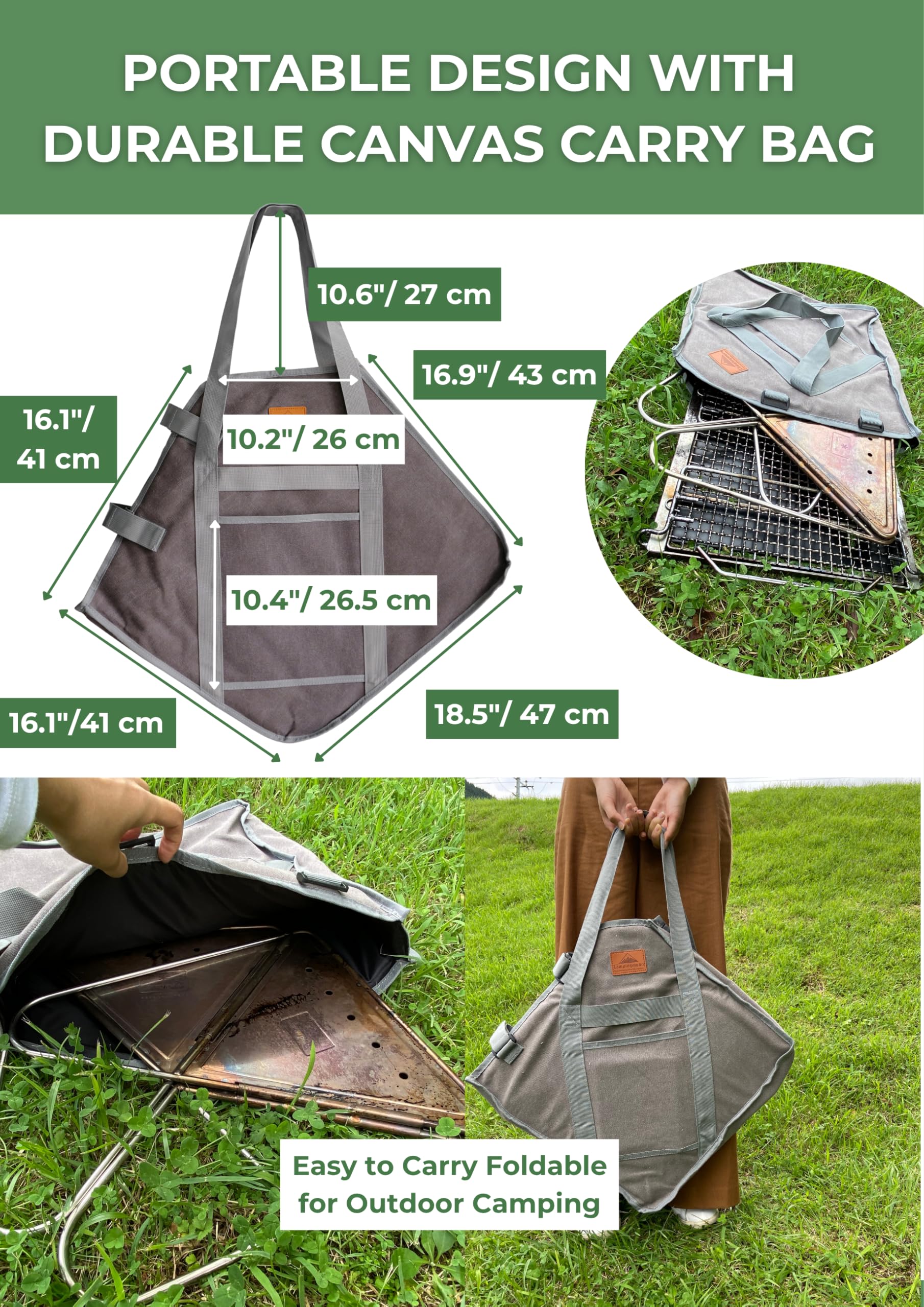 camping moon stainless steel edge thickness detail showing durable corrosion resistance