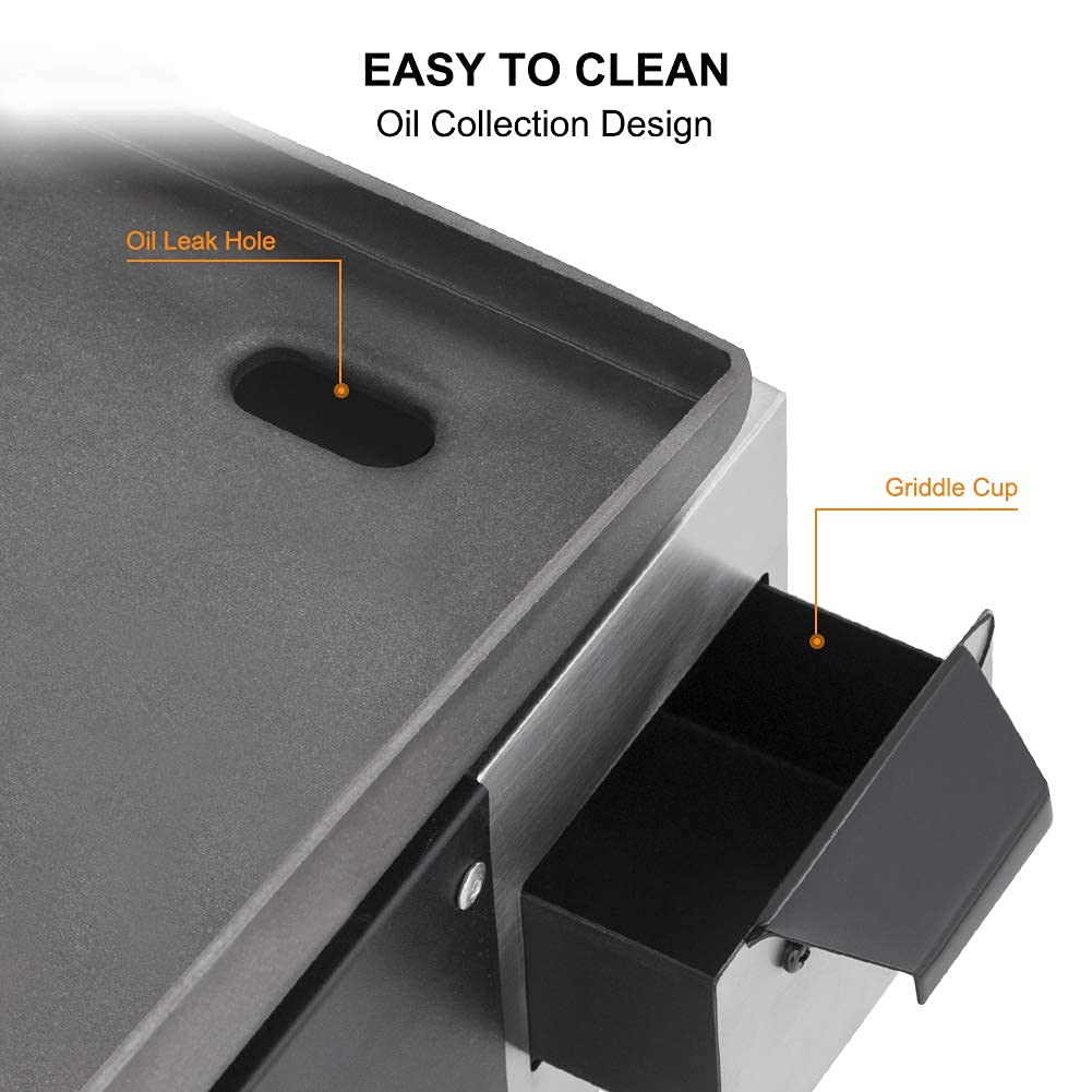 Camplux griddle in a camping setting cooking breakfast showing outdoor cooking convenience benefit