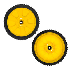 Cancanle front view of two 8-inch wheels showing full pack and fit benefits