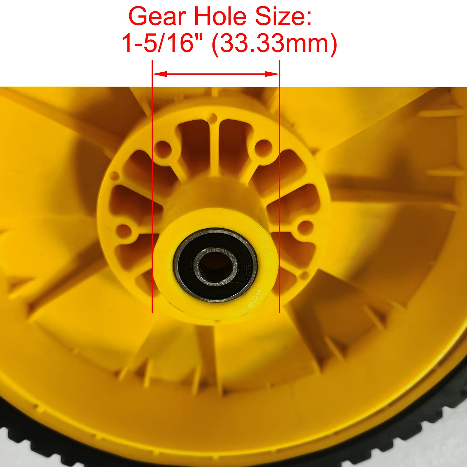 Cancanle hub close-up revealing bore and hub length for accurate fit