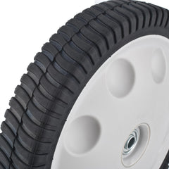 Cancanle wheel installed on axle demonstrating easy replacement