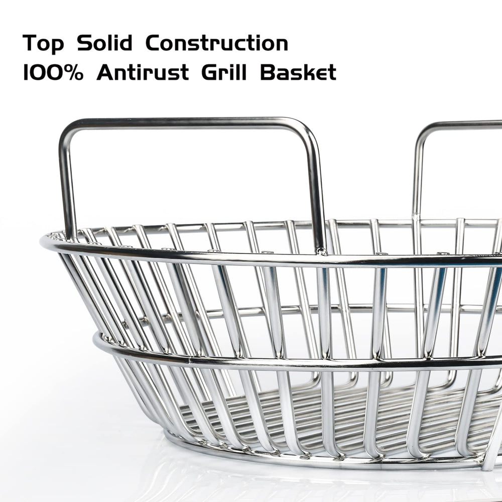 CANDANA basket installed in Big Green Egg demonstrating improved airflow