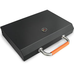CANDANA front view griddle lid showing sleek stainless steel and protective hood