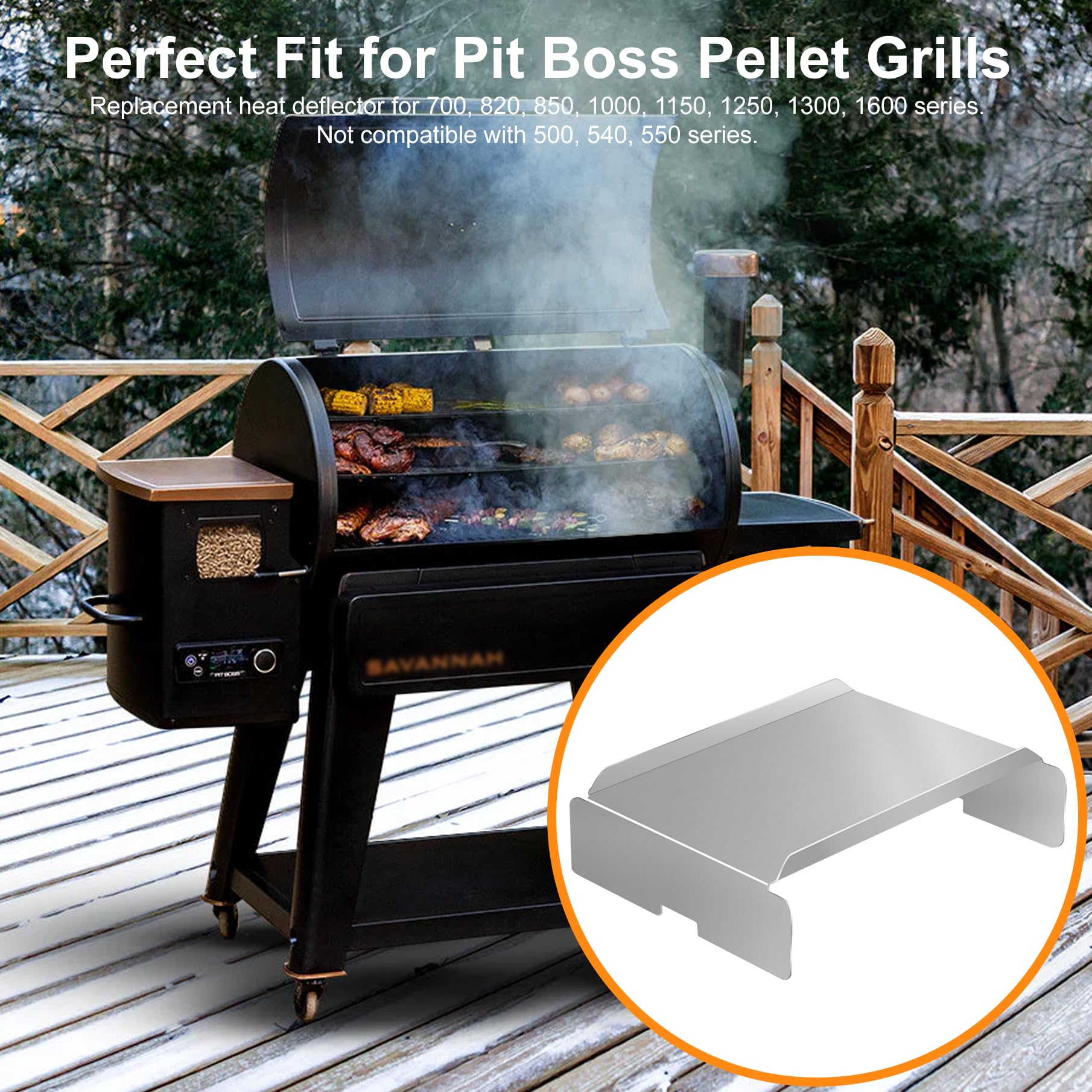 CANDANA installed on Pit Boss grill demonstrating even heat distribution benefit