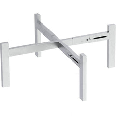 CANDANA stand front view showing stable elevated platform and sleek steel finish
