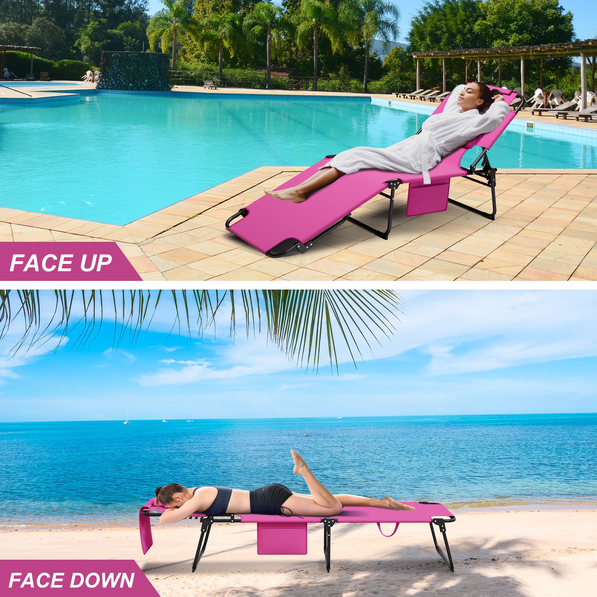 Candockway face hole with removable pillow for comfortable tanning