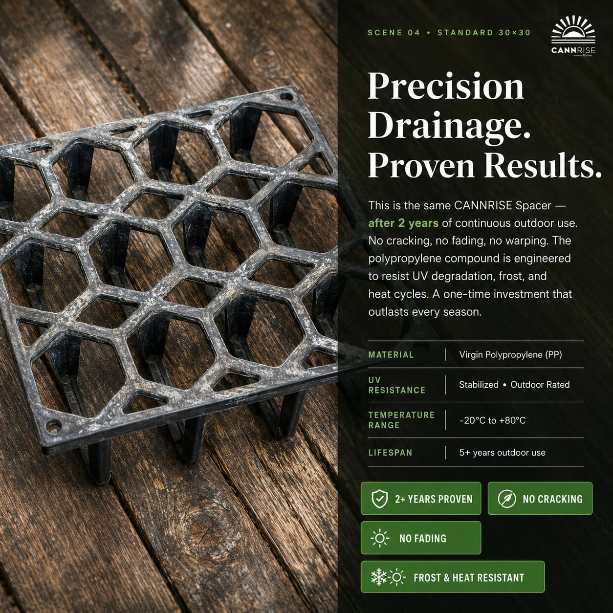 Cannrise riser beside ruler showing compact size and versatile scaling