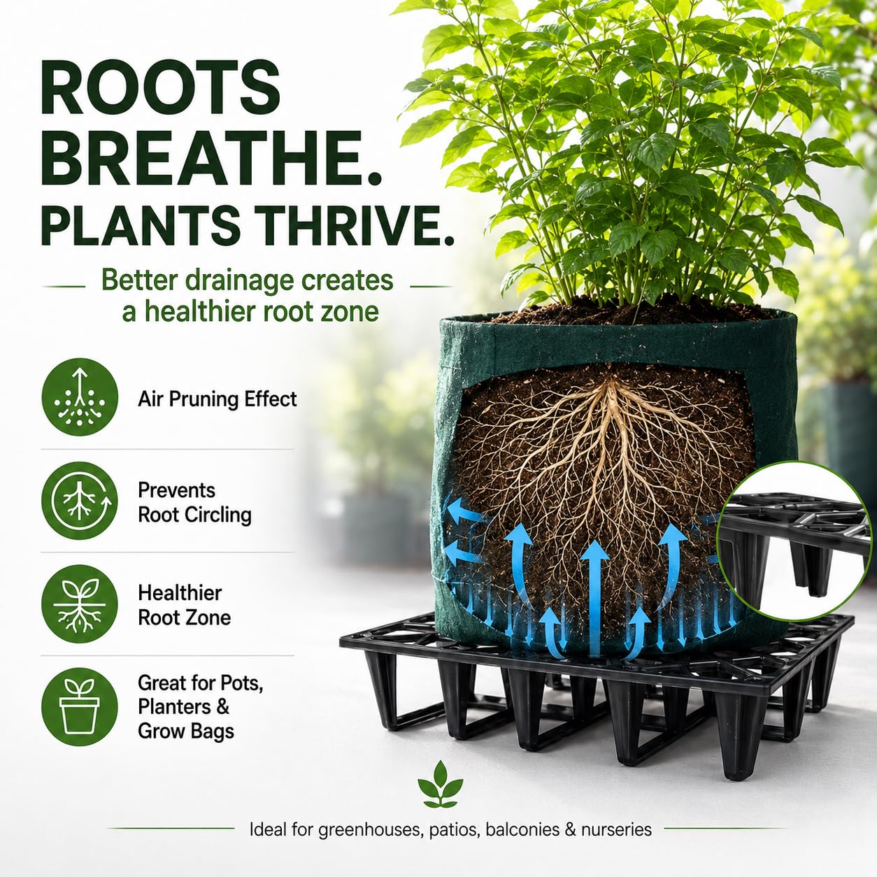 Cannrise under-pot view showing improved drainage and cleaner surfaces
