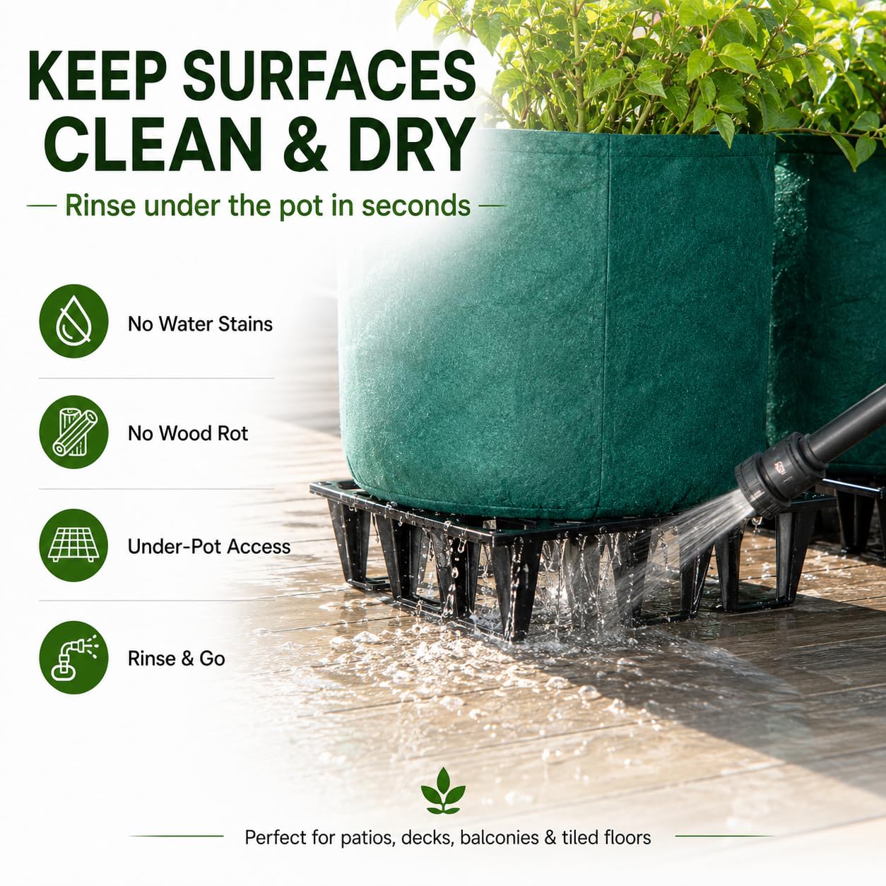 Cannrise textured surface and UV label showing outdoor durability advantage