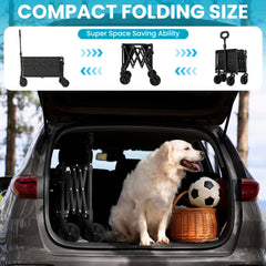 Canpsky wagon tailgate extended demonstrating extra length for bulky items