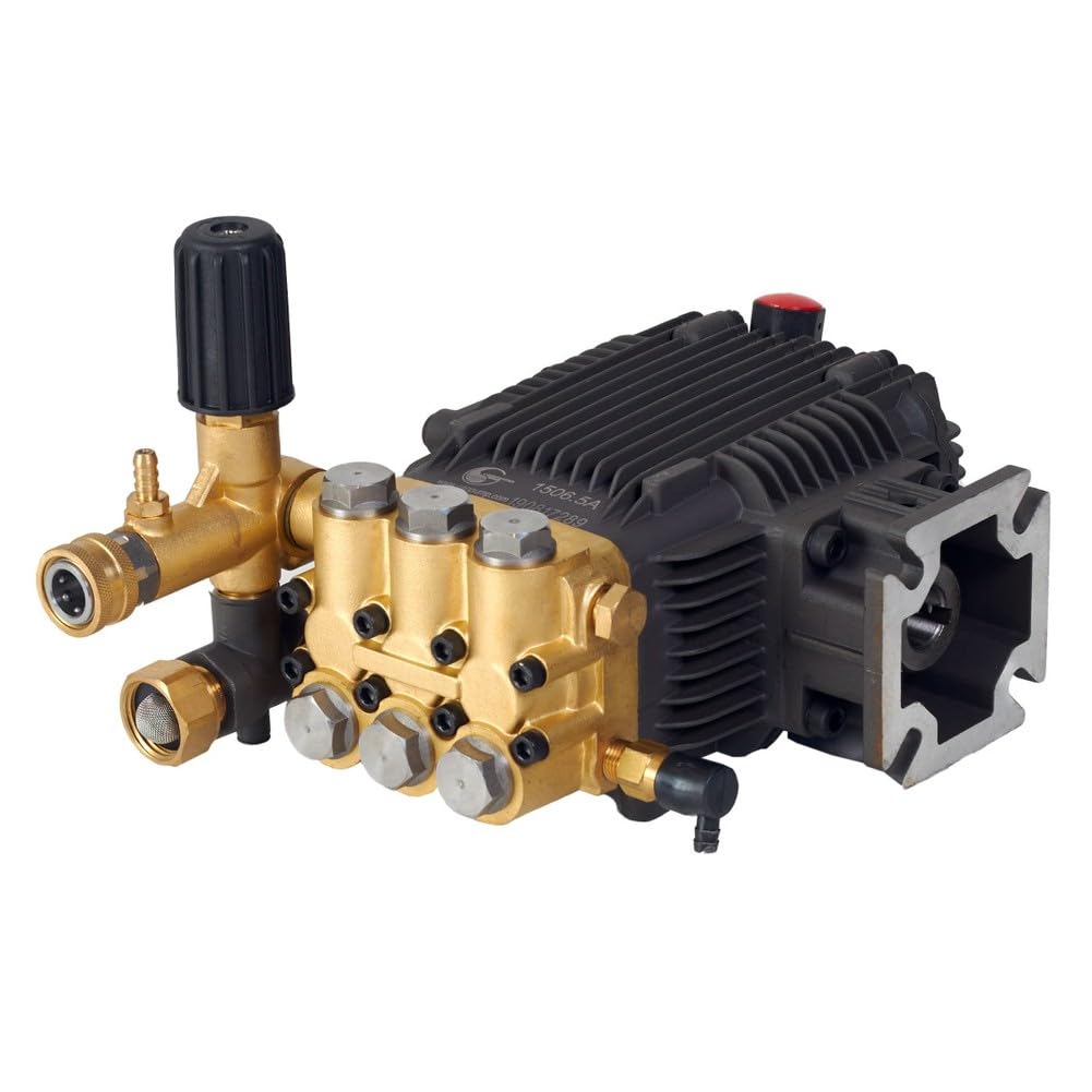 CANPUMP front view showing pump body and external unloader for easy maintenance