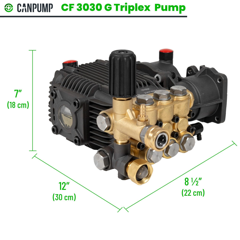 CANPUMP forged brass manifold and product label indicating solid construction