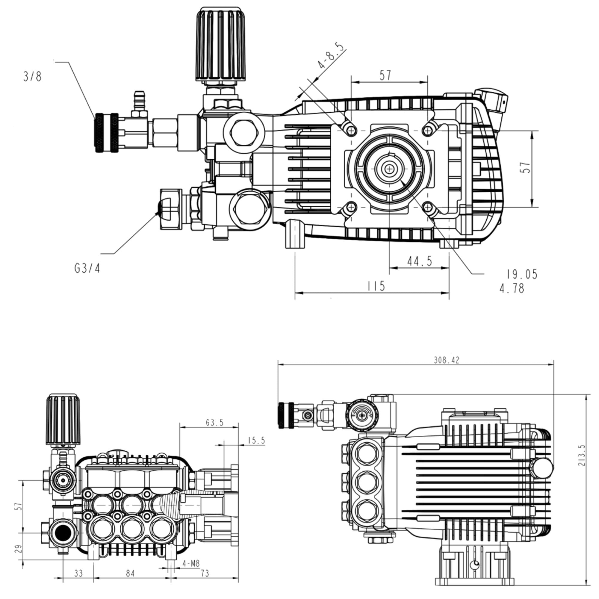 CANPUMP parts layout showing spec sheet and spare O-rings for quick servicing