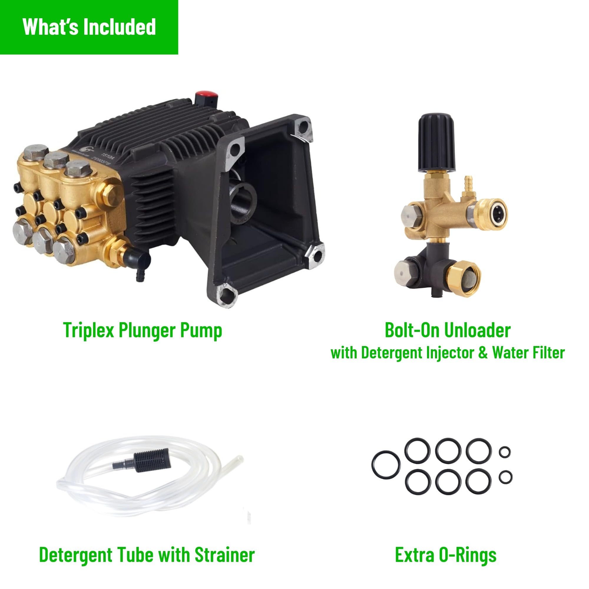 CANPUMP detergent tube and spare O-rings kit included for convenient servicing
