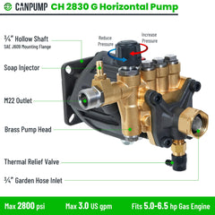 CANPUMP CH 2830 G forged brass manifold closeup highlighting corrosion resistance