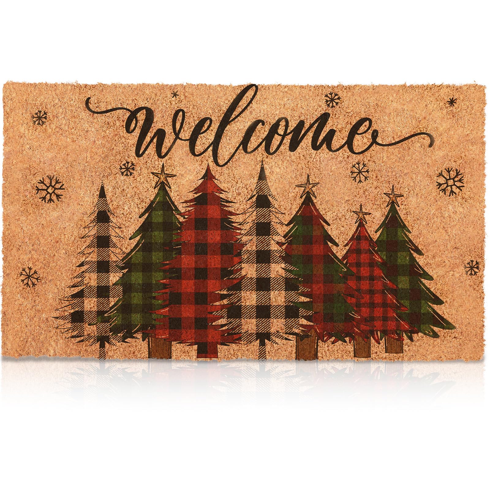 Capoda front view of Christmas door mat adding festive welcome and floor protection
