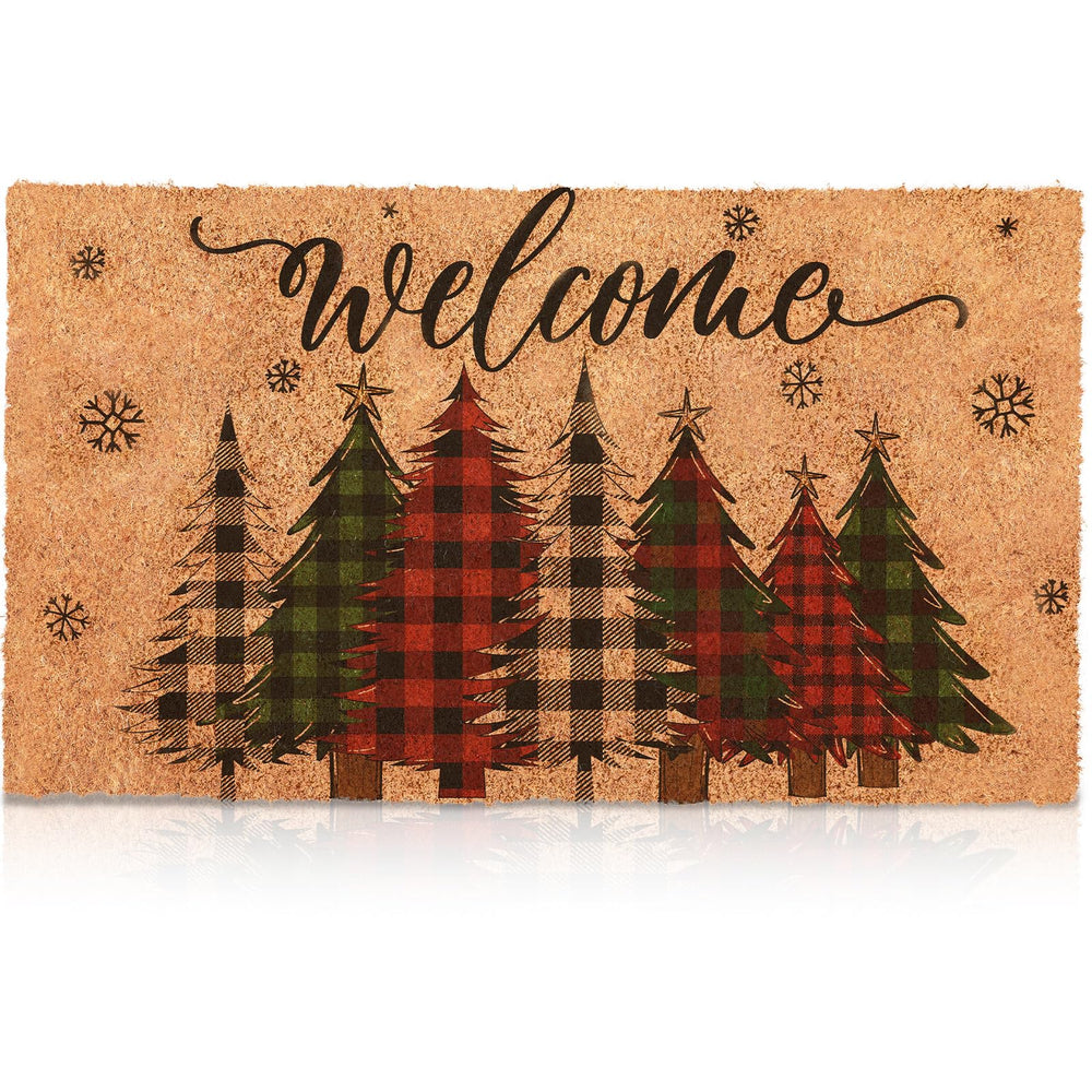 Capoda front view of Christmas door mat adding festive welcome and floor protection