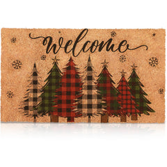 Capoda front view of Christmas door mat adding festive welcome and floor protection