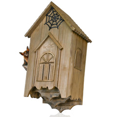 Capruzad castle bat house front view showing decorative gatehouse and brown finish benefit: blends with landscape