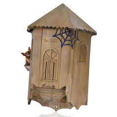 Capruzad front view castle bat house showing medieval design and easy roost access