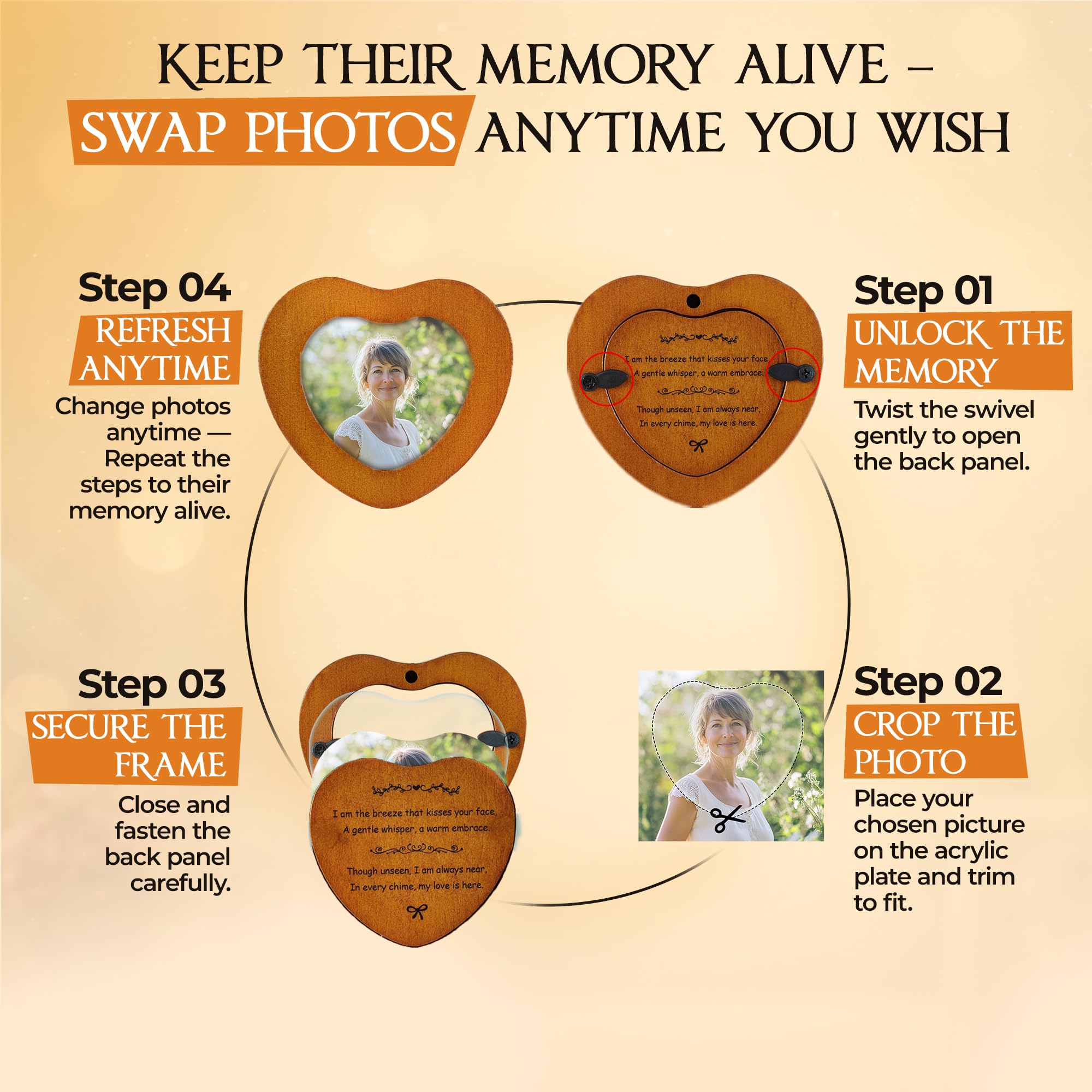 Captain Decor detailed view of double-sided engraving offering lasting sentiment
