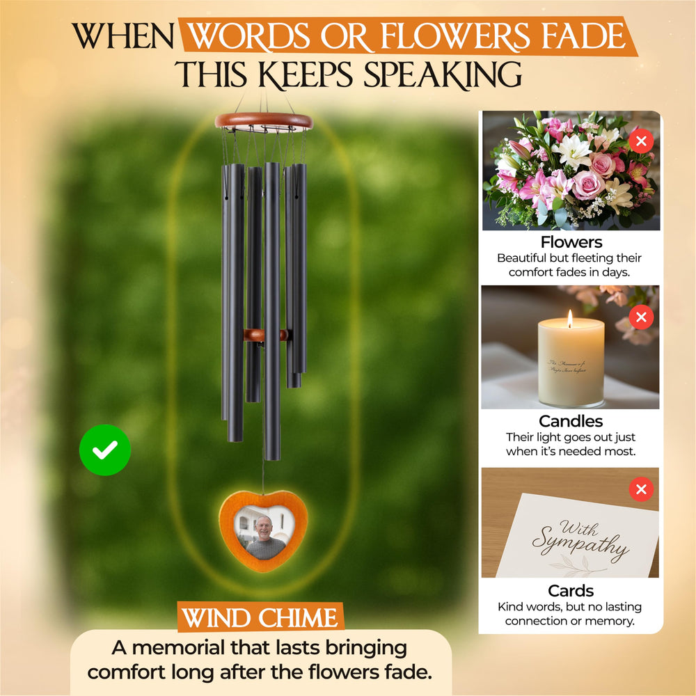 Captain Decor wind chime displayed indoors creating calming remembrance