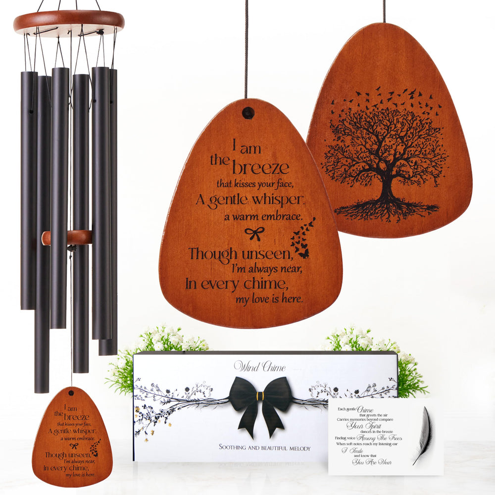 Captain Decor wind chime front view showing elegant memorial presence
