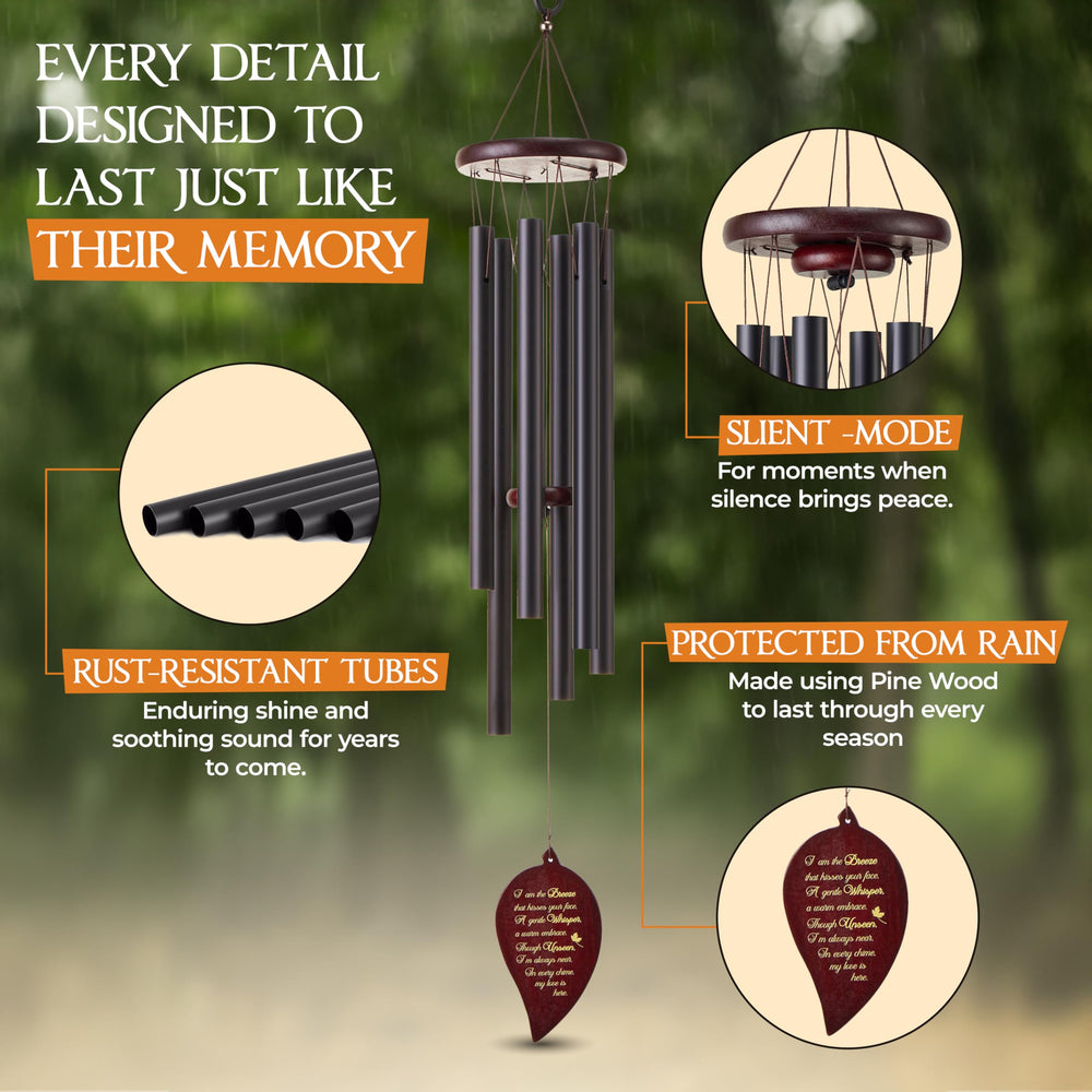 Captain Decor gift box open with wind chime inside ready for sympathy gifting