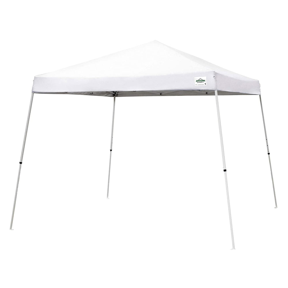Caravan canopy legs at different height settings showing adjustable peak benefit