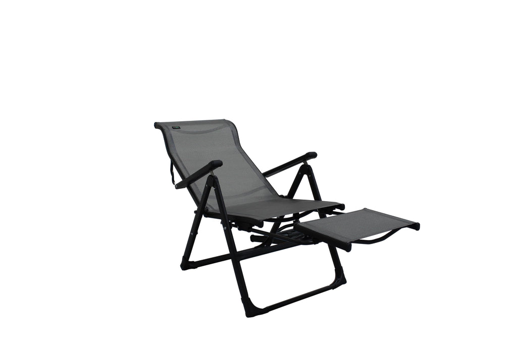 Caravan detailed flip-out footrest demonstrating leg support benefit