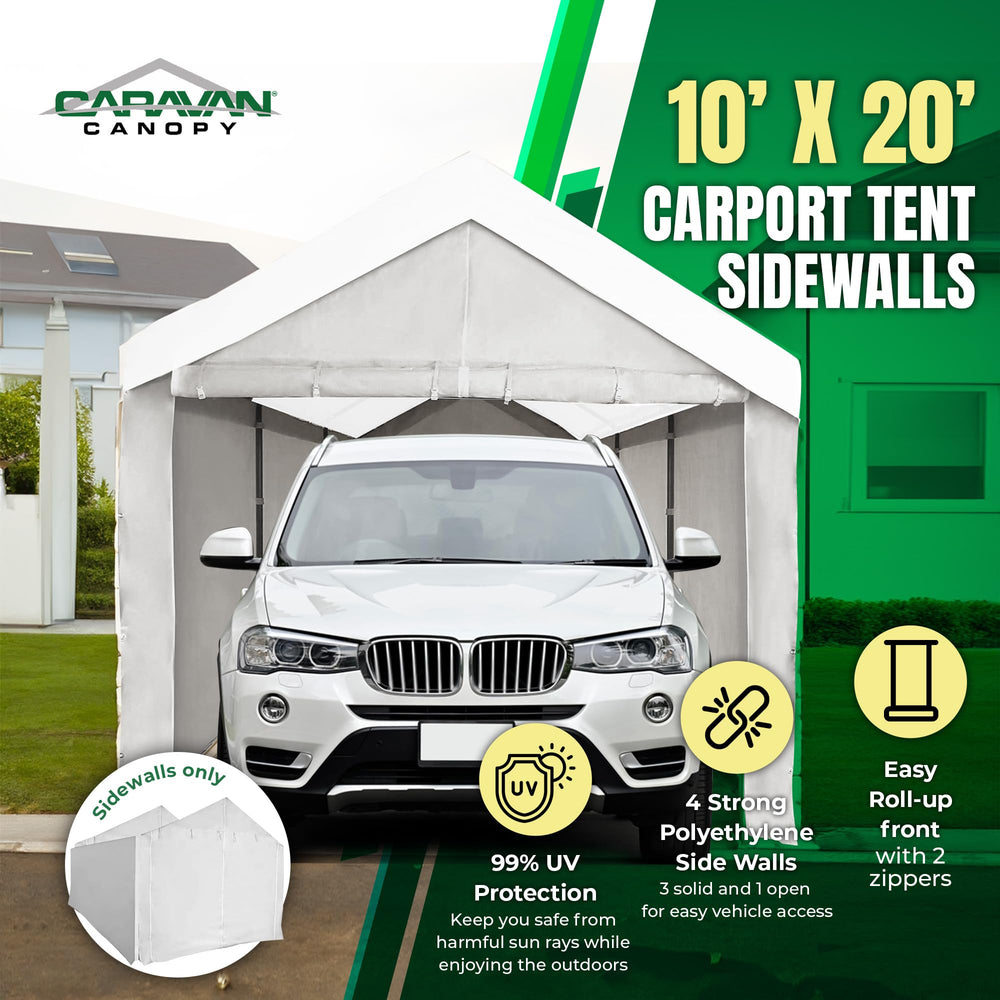 Caravan close-up of sidewall zipper showing Caravan access convenience