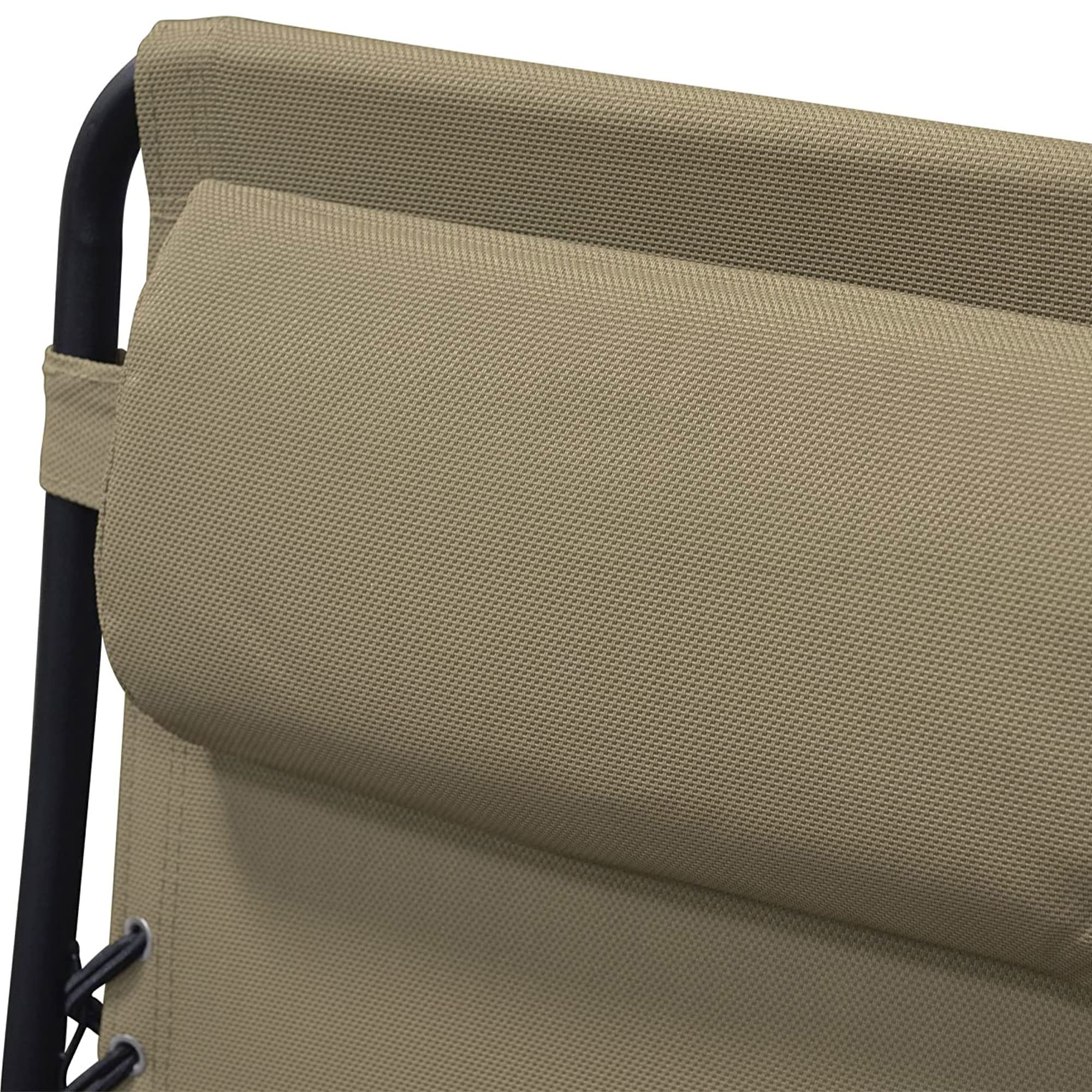 Caravan zero gravity by poolside demonstrating stable, comfortable reclining