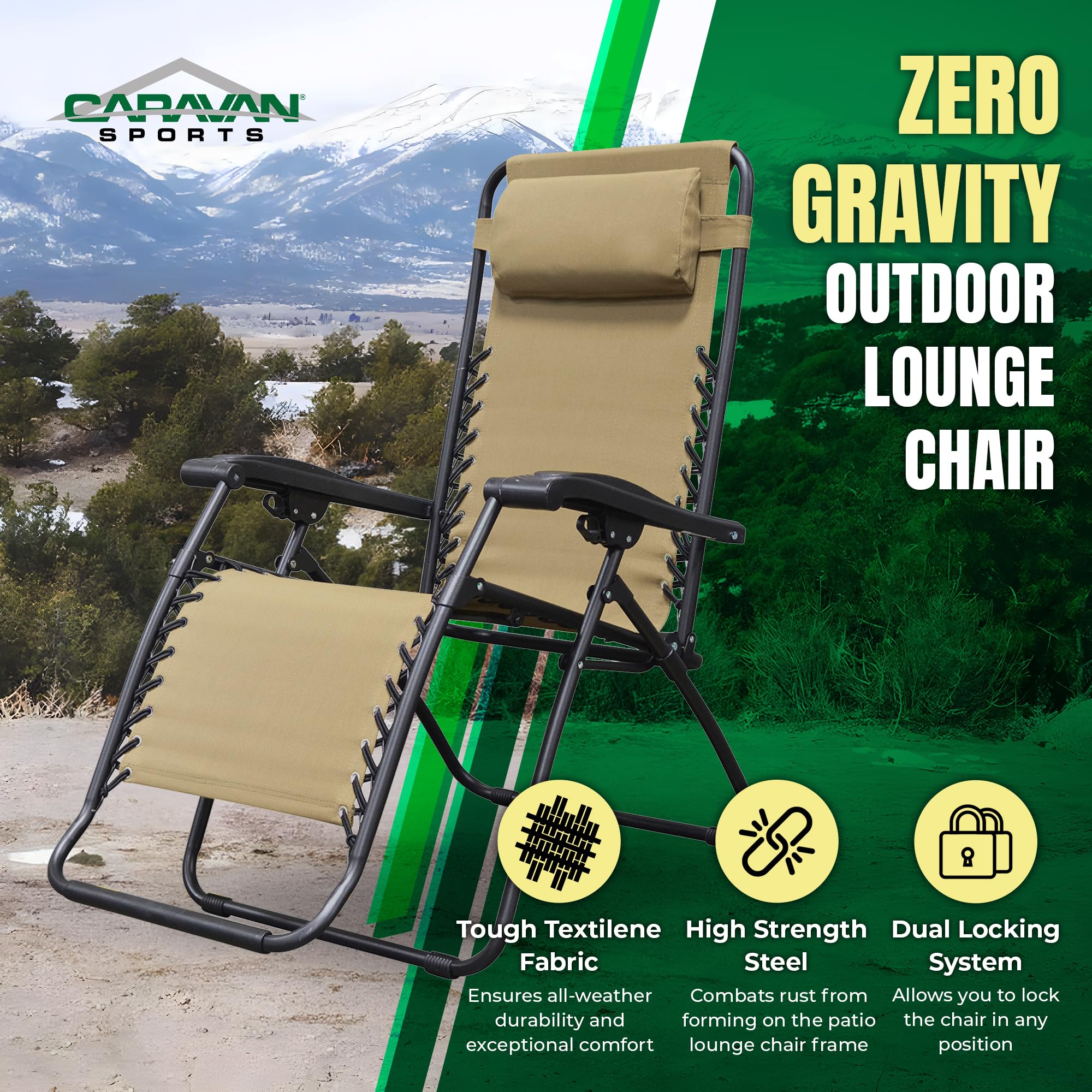 Caravan zero gravity folded profile for compact transport and storage