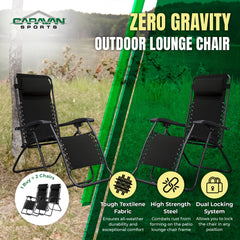 Caravan chair side profile demonstrating adjustable recline benefit