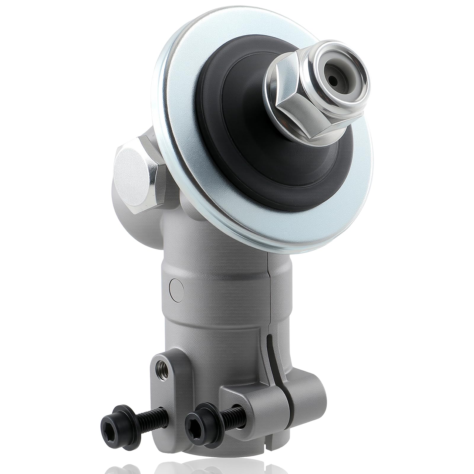CARBBIA gearhead front view showing clean fit for Husqvarna trimmers and easy replacement