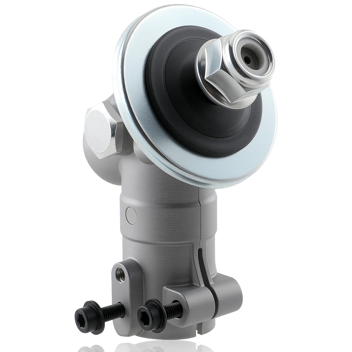 CARBBIA gearhead front view showing clean fit for Husqvarna trimmers and easy replacement