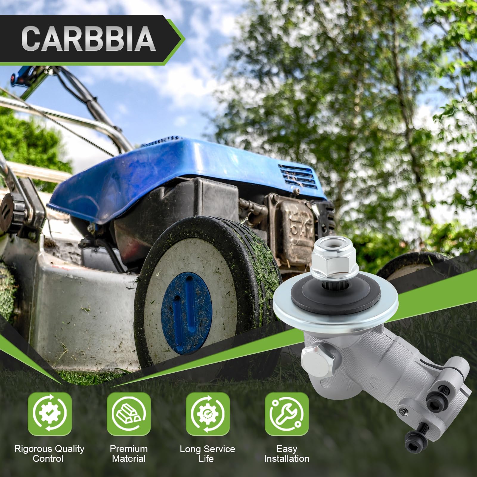 CARBBIA gearhead package with included part ready for swap and straightforward DIY repair