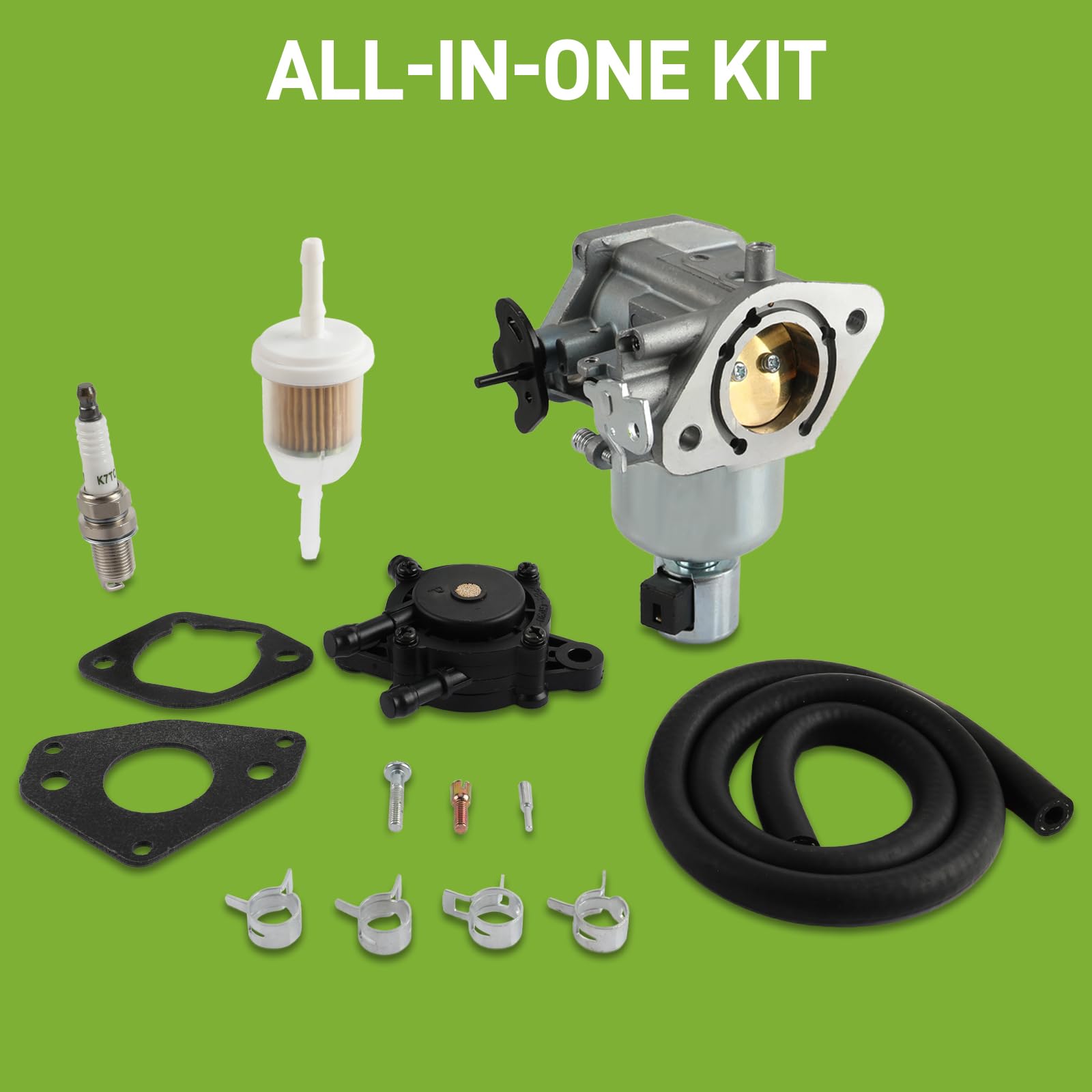 CARBBIA spark plug included in kit for immediate engine tune-up