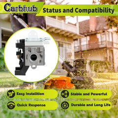 Carbhub carburetor side detail highlighting throttle linkage and durability